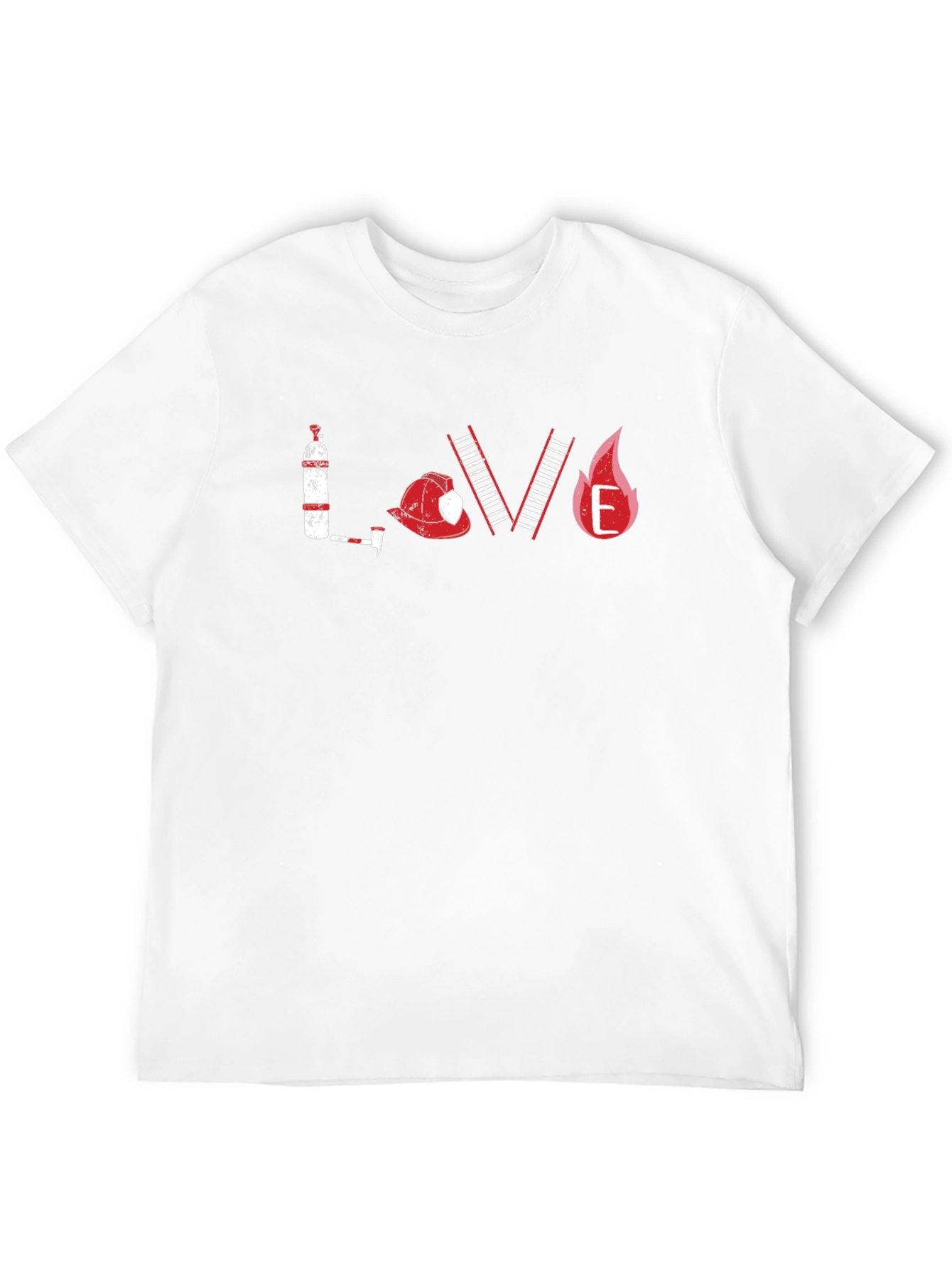 Firefighter LOVE Graphic T-Shirt - Black