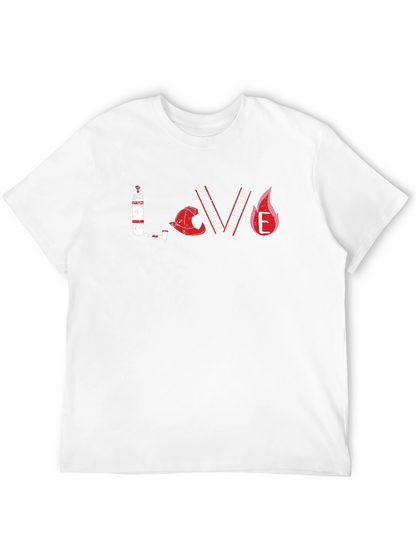 Firefighter LOVE Graphic T-Shirt - Black