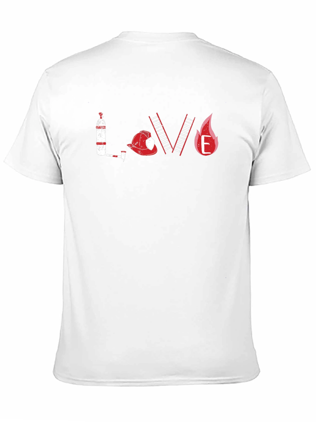 Firefighter LOVE Graphic T-Shirt - Black