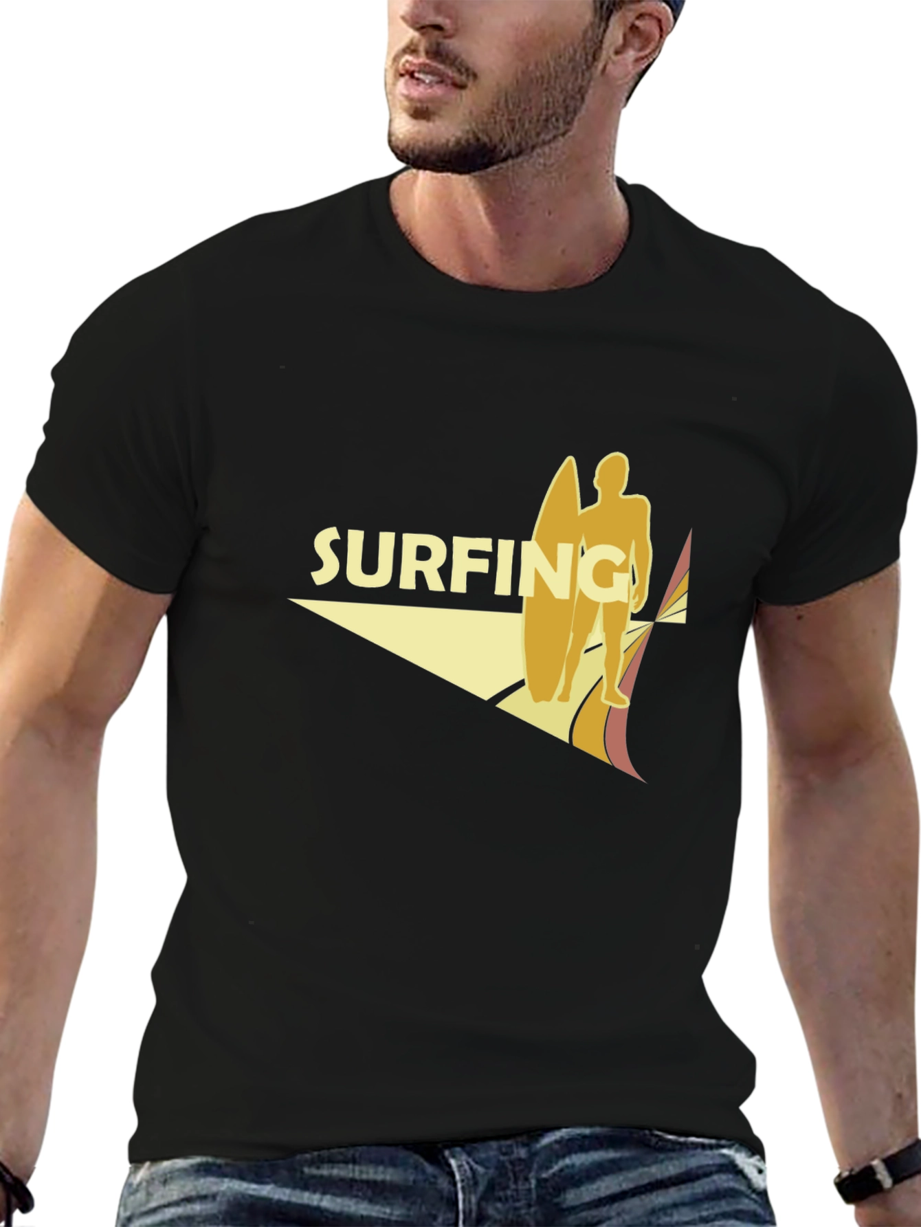 Surfing Graphic T-Shirt - Retro Style