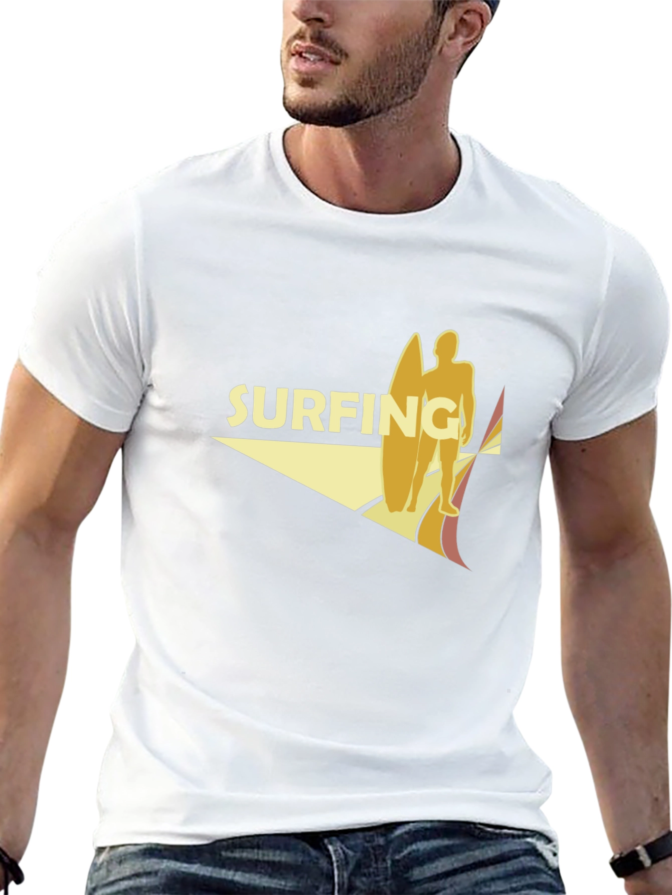 Surfing Graphic T-Shirt - Retro Style