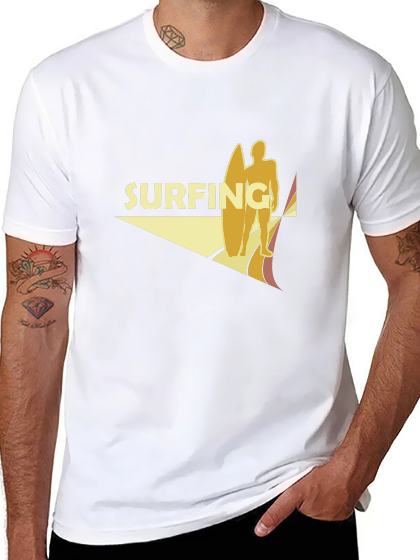 Surfing Graphic T-Shirt - Retro Style