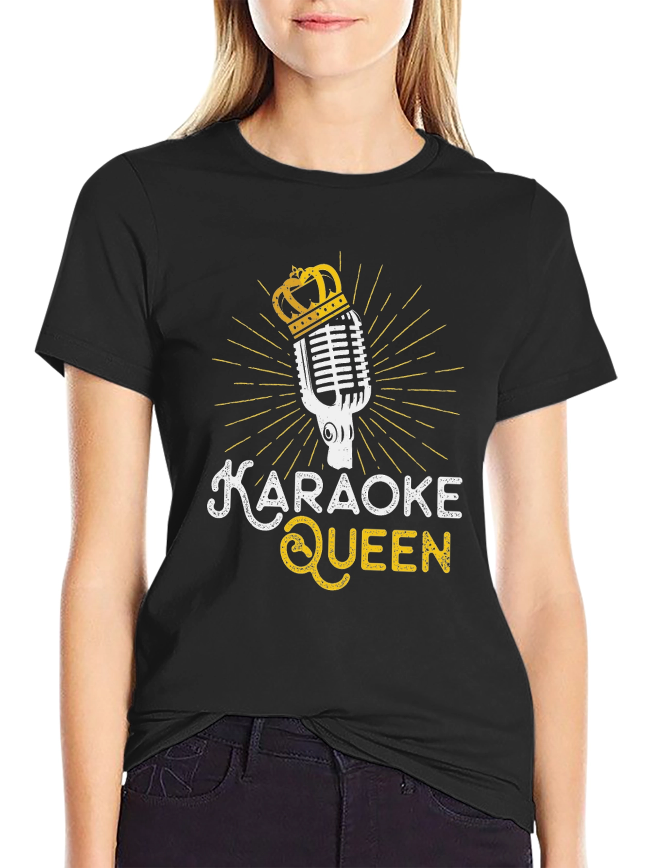 Karaoke Queen Black T-Shirt