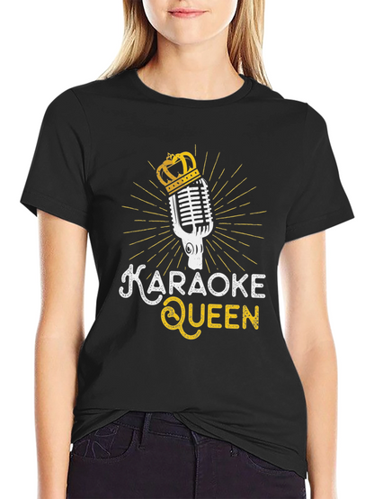 Karaoke Queen Black T-Shirt