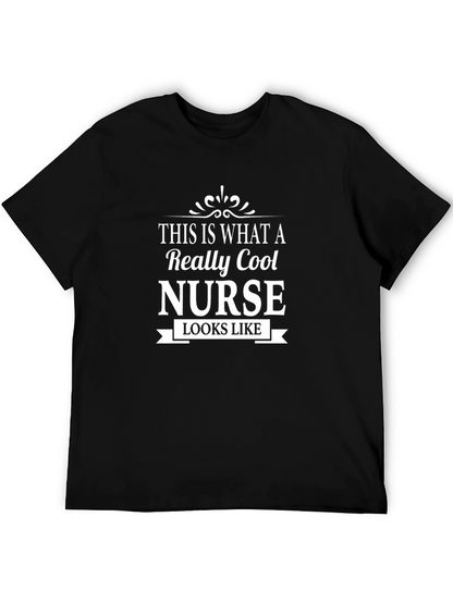 Cool Nurse Graphic T-Shirt - Black