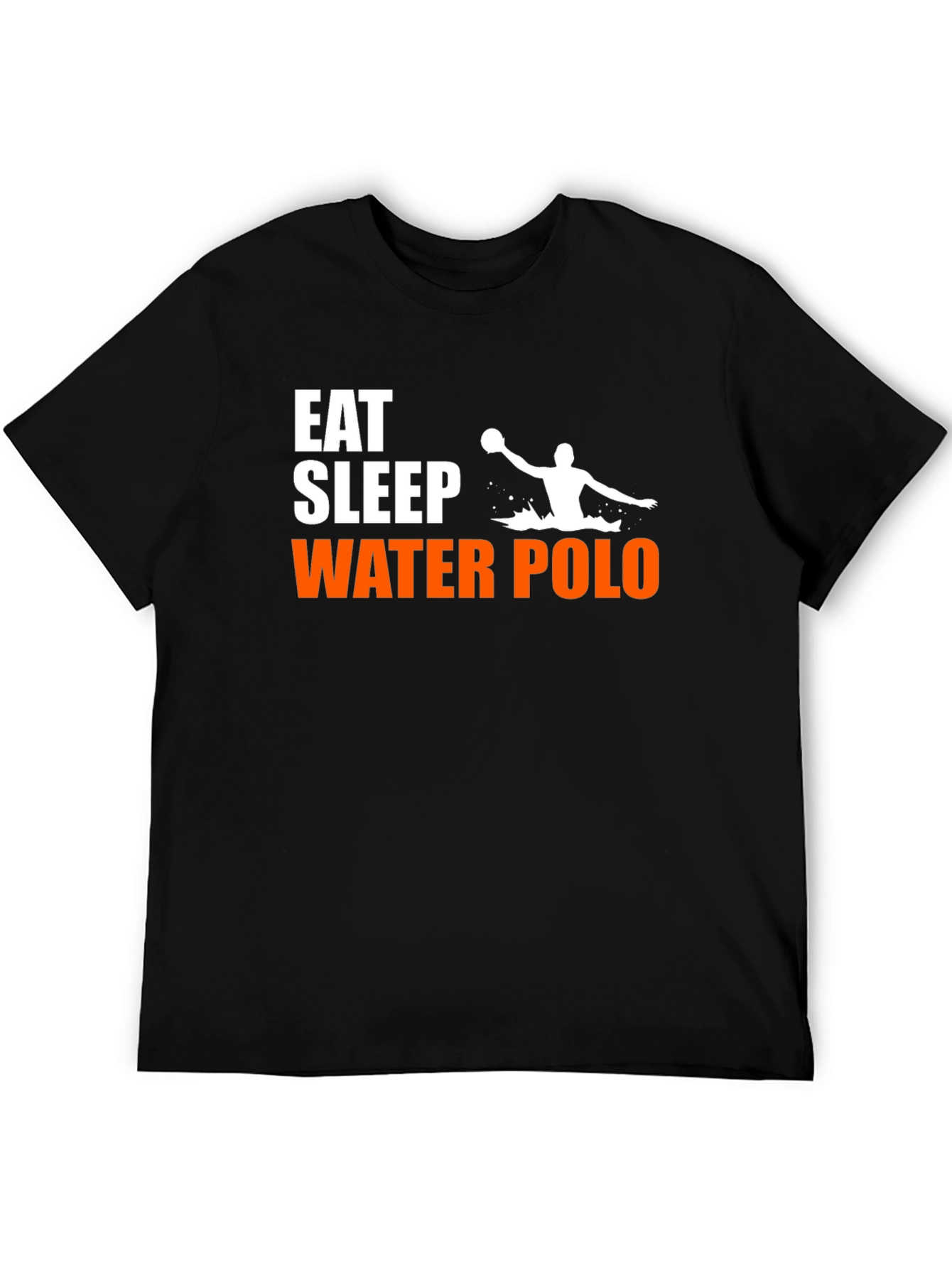 Eat Sleep Water Polo T-Shirt - Black Graphic Tee
