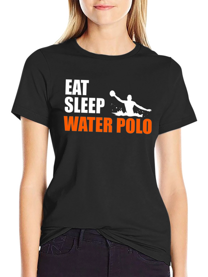 Eat Sleep Water Polo T-Shirt - Black Graphic Tee