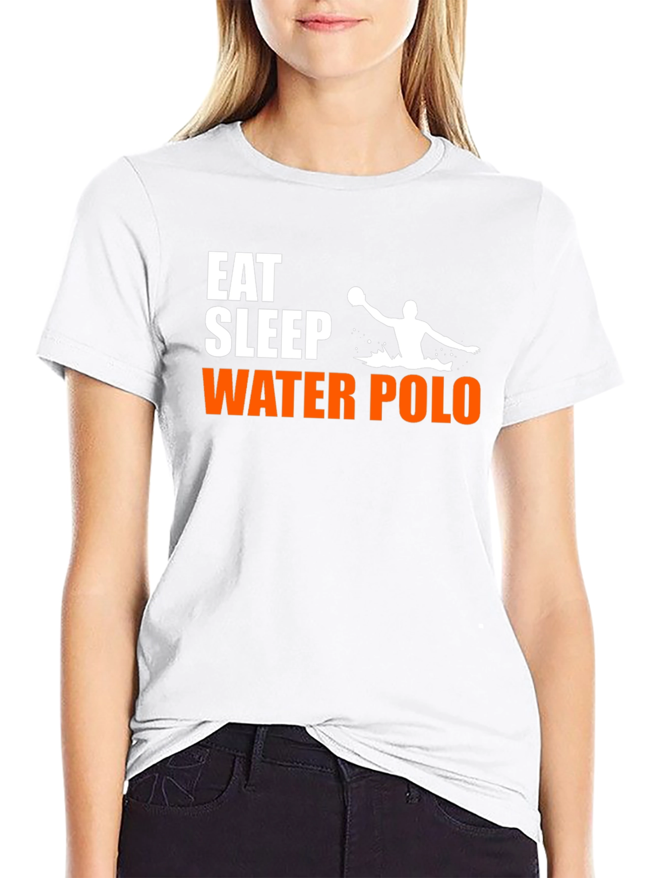 Eat Sleep Water Polo T-Shirt - Black Graphic Tee