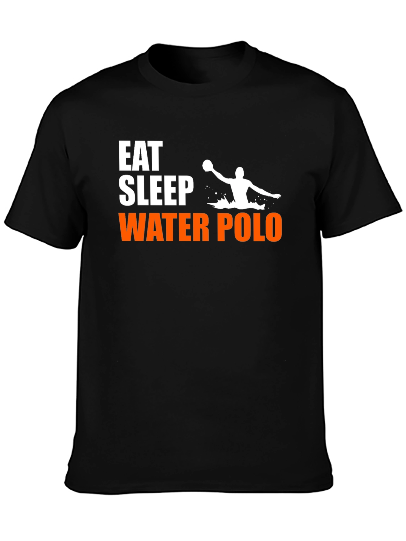 Eat Sleep Water Polo T-Shirt - Black Graphic Tee
