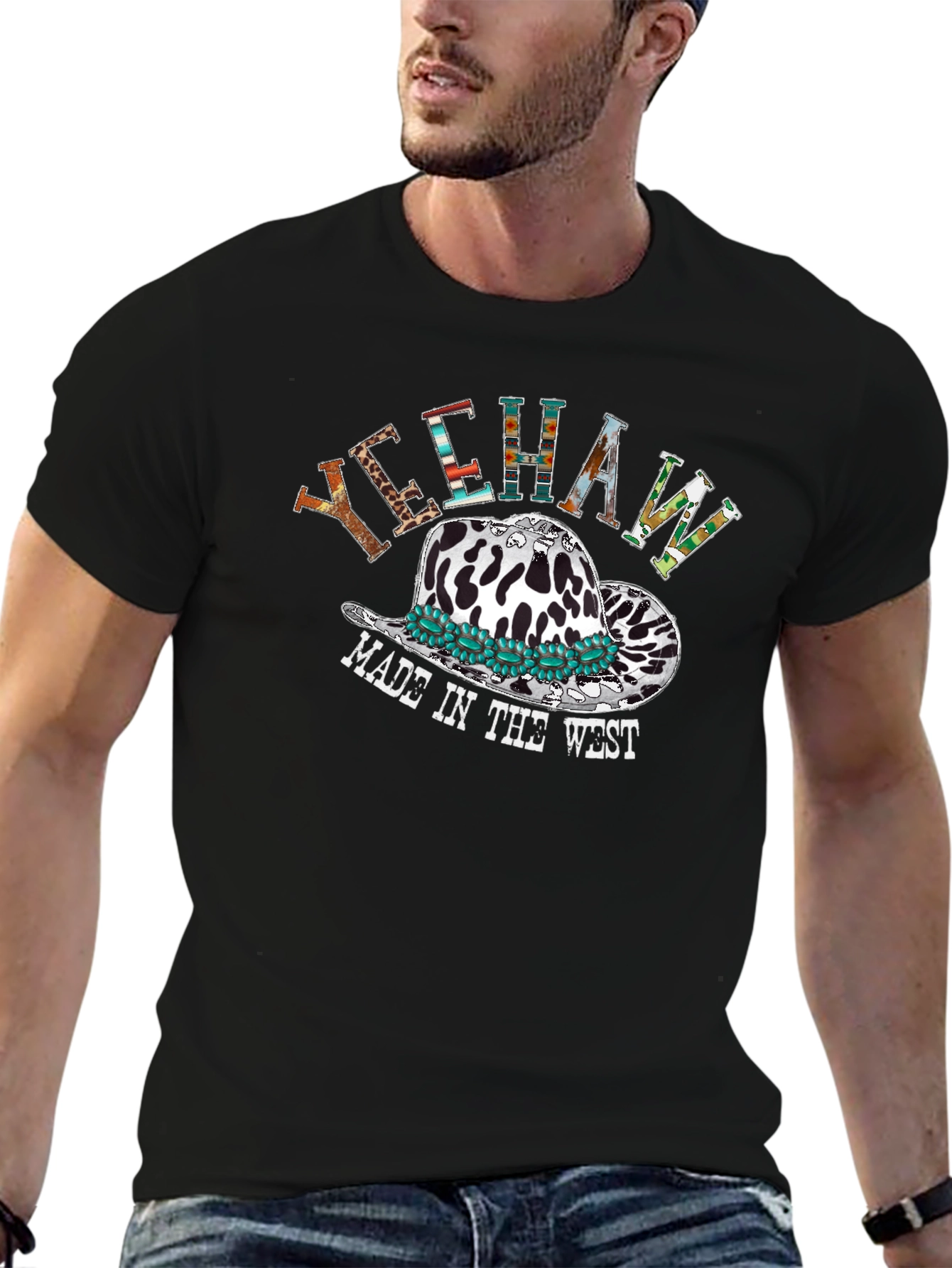 Yeehaw Cowboy Hat T-Shirt Western Graphic Tee
