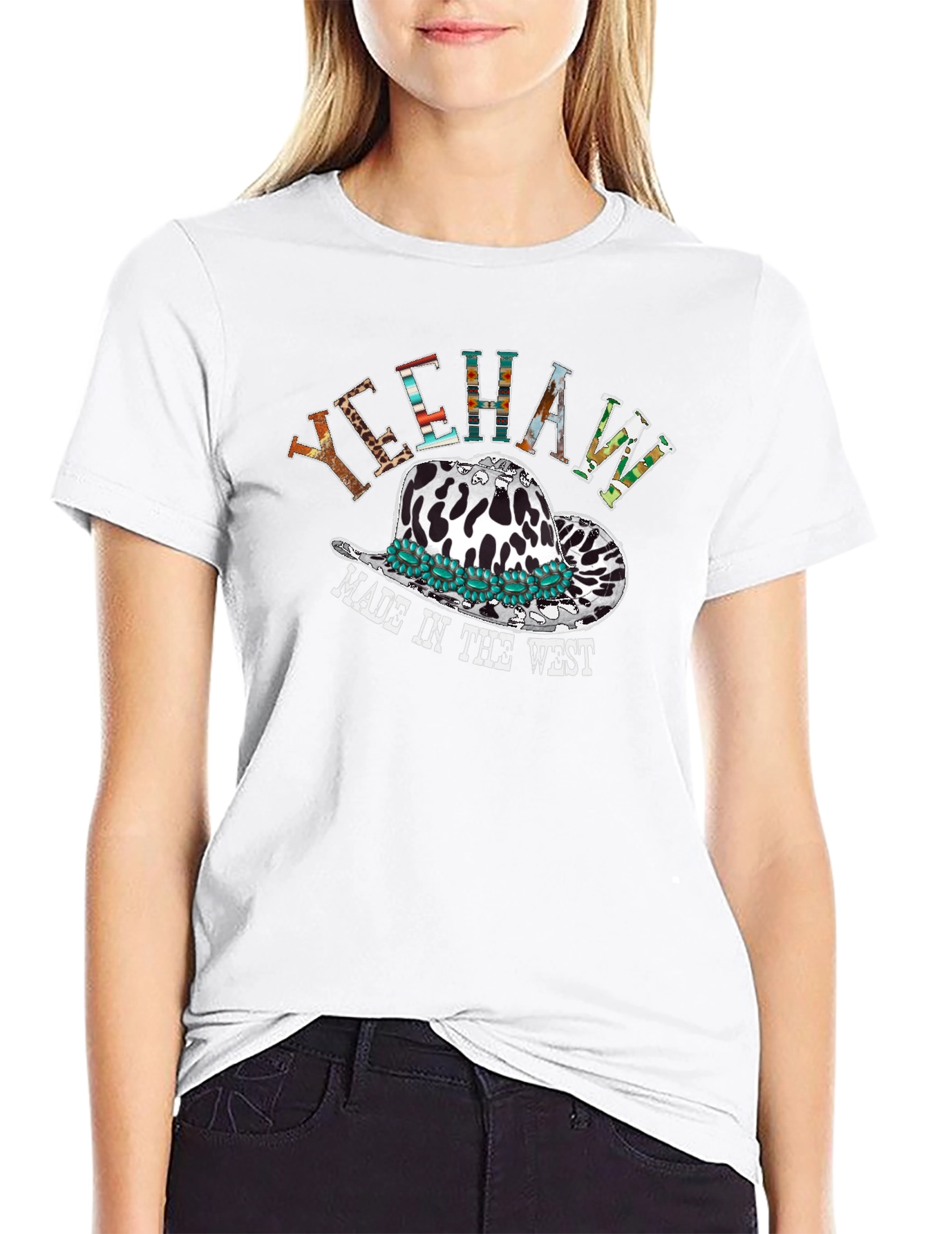 Yeehaw Cowboy Hat T-Shirt Western Graphic Tee