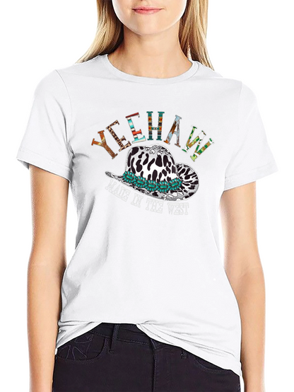 Yeehaw Cowboy Hat T-Shirt Western Graphic Tee
