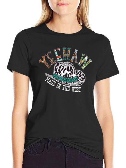 Yeehaw Cowboy Hat T-Shirt Western Graphic Tee