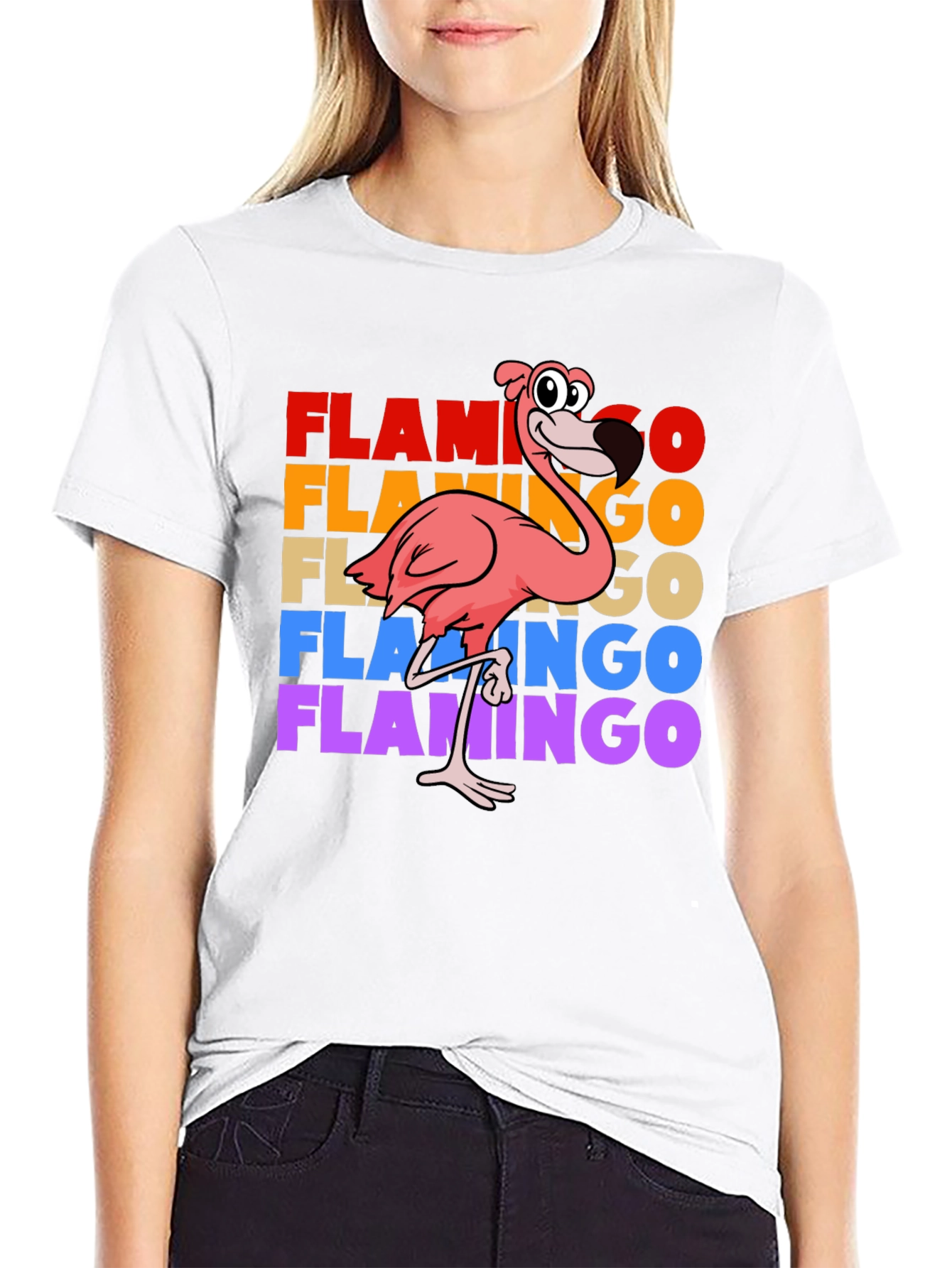 Retro Flamingo Graphic T-Shirt
