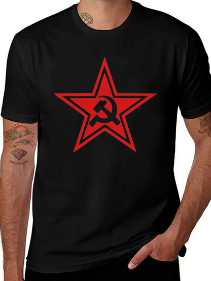 Hammer and Sickle Red Star Graphic Tee