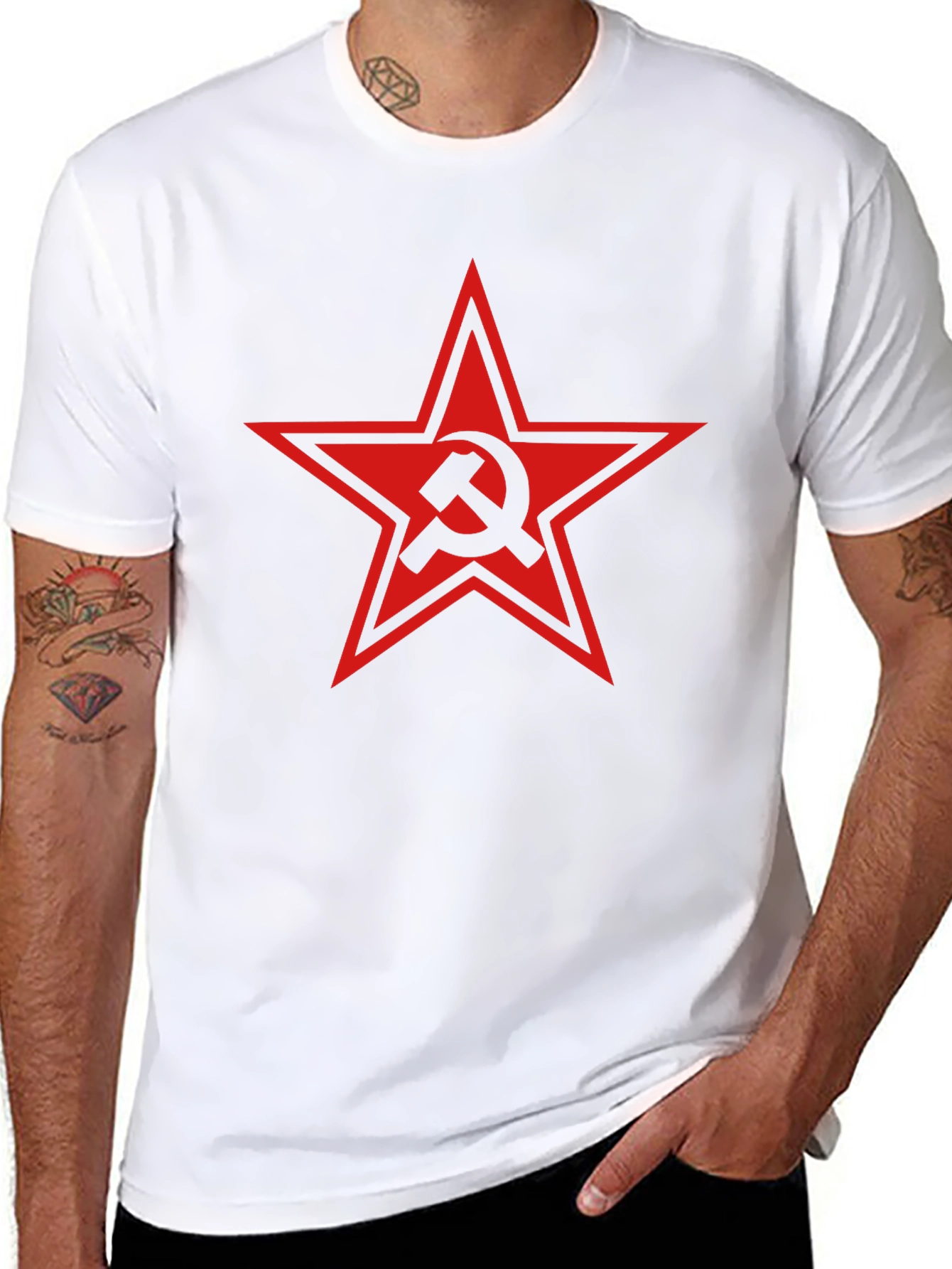 Hammer and Sickle Red Star Graphic Tee