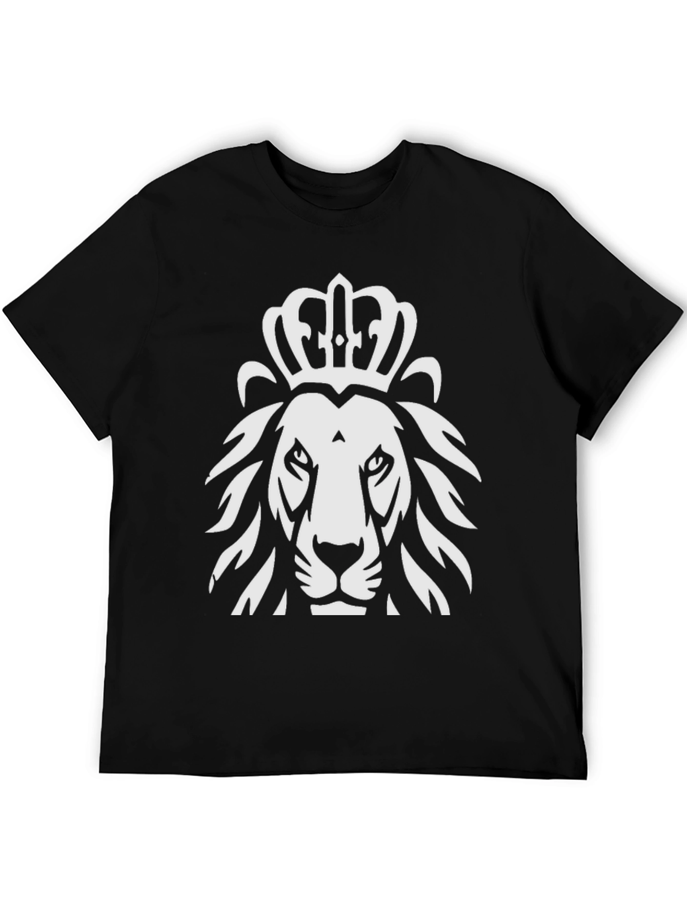 Crowned Lion Graphic Tee - Black
