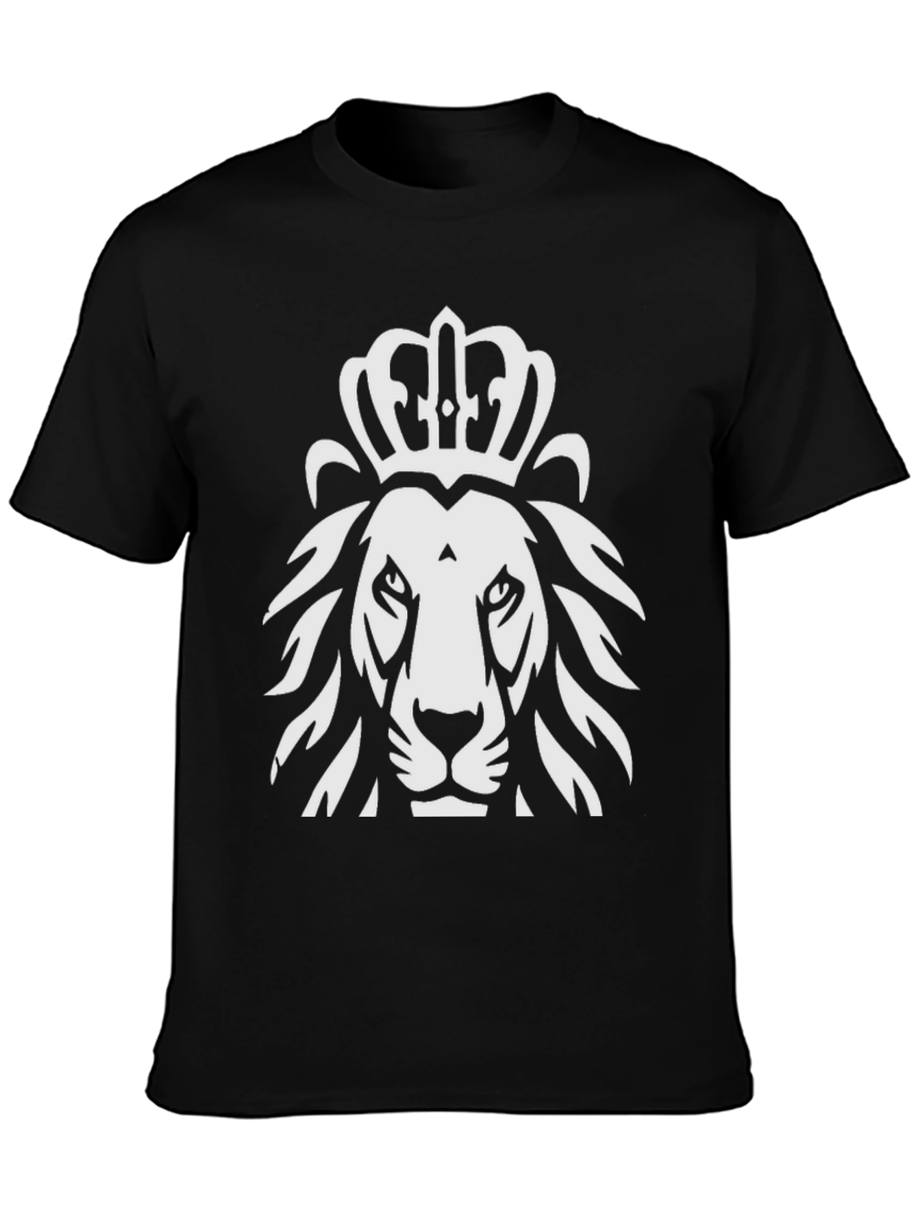 Crowned Lion Graphic Tee - Black