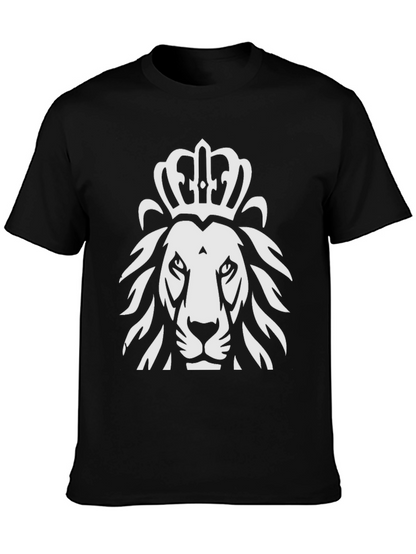 Crowned Lion Graphic Tee - Black