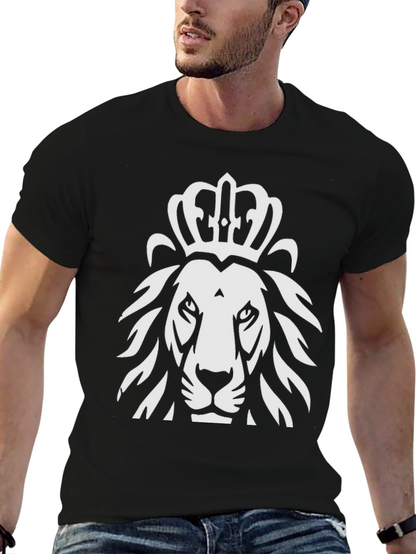 Crowned Lion Graphic Tee - Black