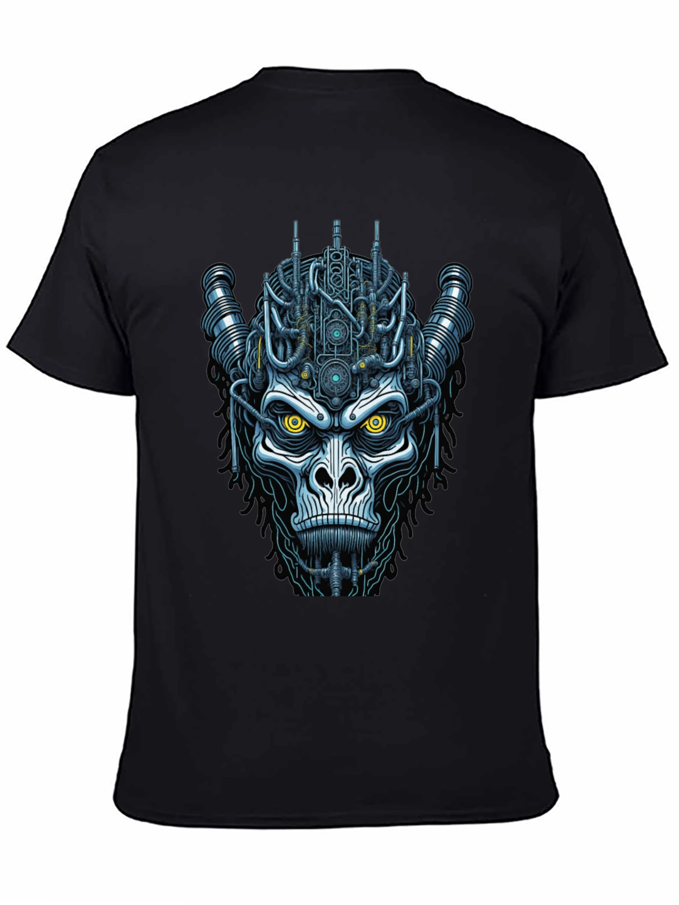 Cyberpunk Gorilla Graphic Tee - Unique Sci-Fi Design