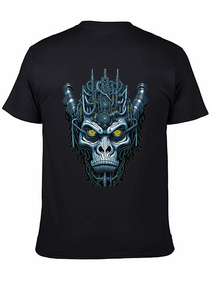 Cyberpunk Gorilla Graphic Tee - Unique Sci-Fi Design
