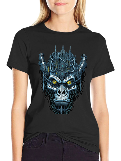 Cyberpunk Gorilla Graphic Tee - Unique Sci-Fi Design