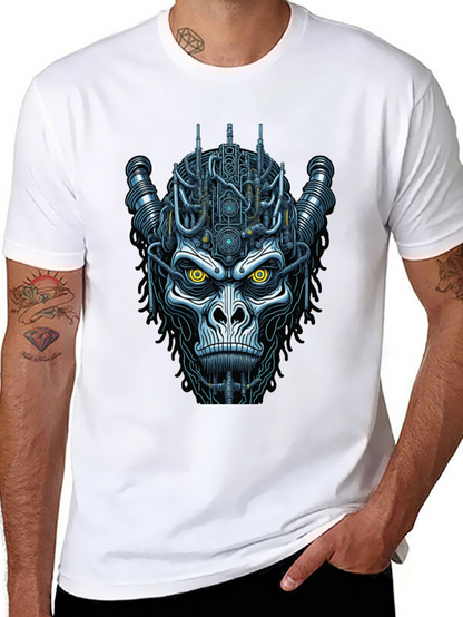 Cyberpunk Gorilla Graphic Tee - Unique Sci-Fi Design
