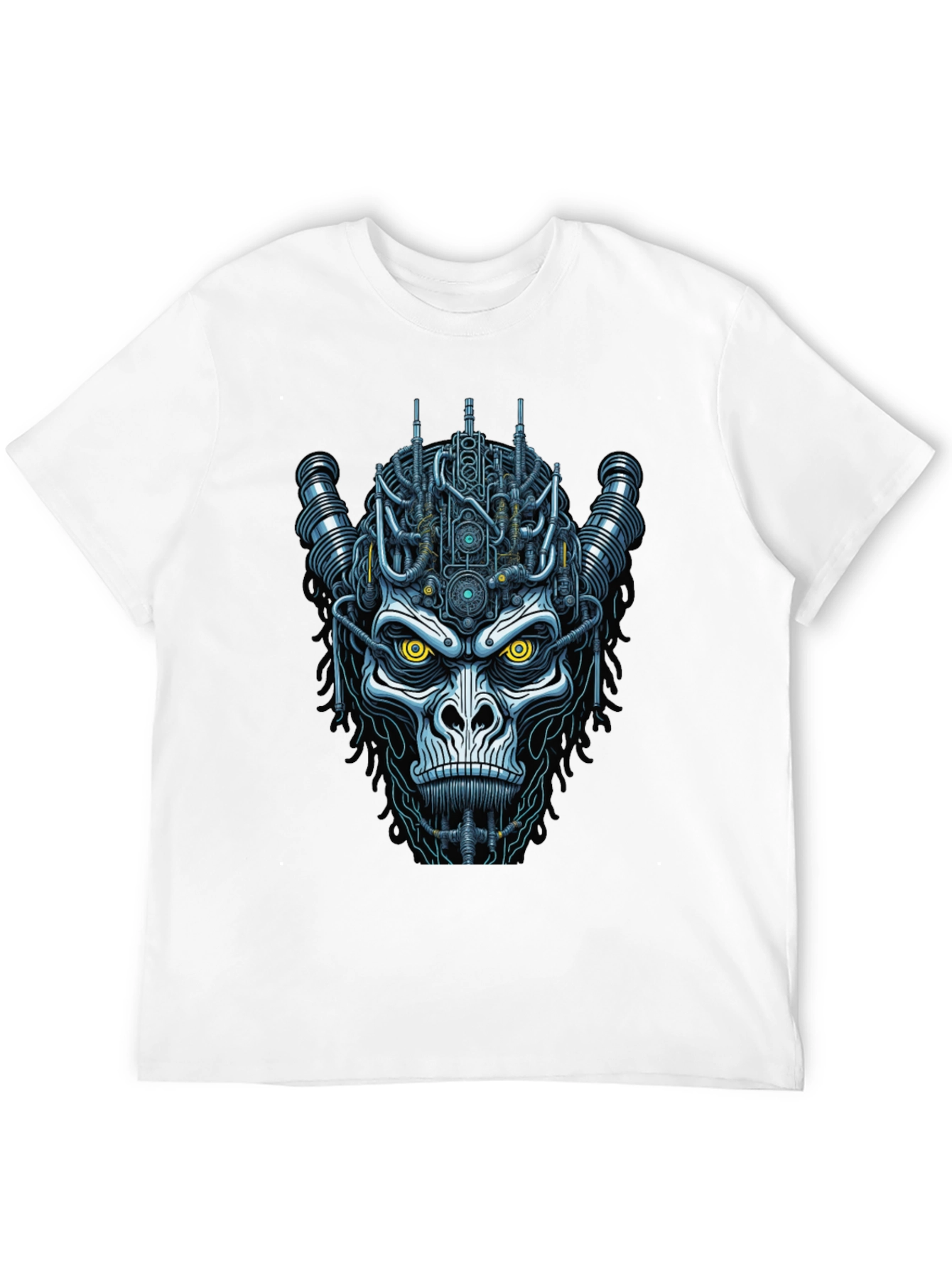 Cyberpunk Gorilla Graphic Tee - Unique Sci-Fi Design