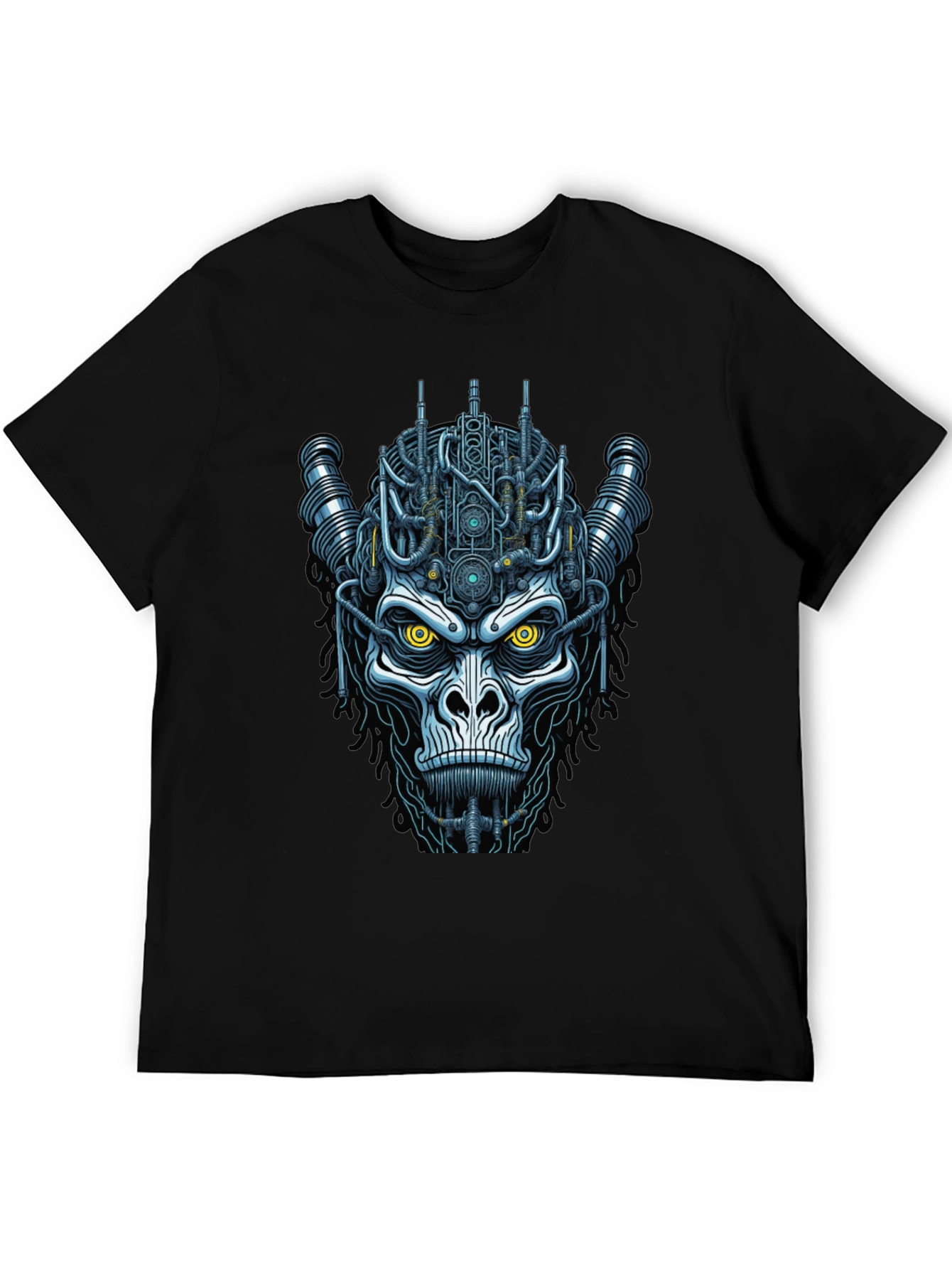 Cyberpunk Gorilla Graphic Tee - Unique Sci-Fi Design