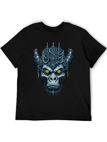 Cyberpunk Gorilla Graphic Tee - Unique Sci-Fi Design