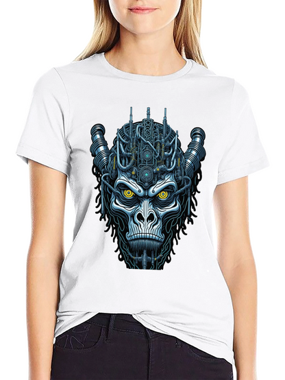 Cyberpunk Gorilla Graphic Tee - Unique Sci-Fi Design