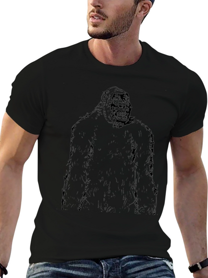 Gorilla Graphic Print Black T-Shirt