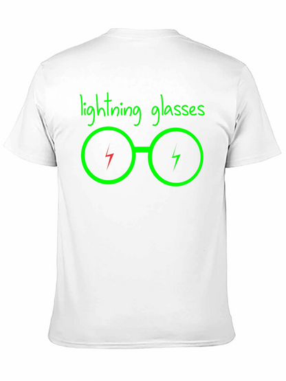 Lightning Glasses Graphic Black T-Shirt