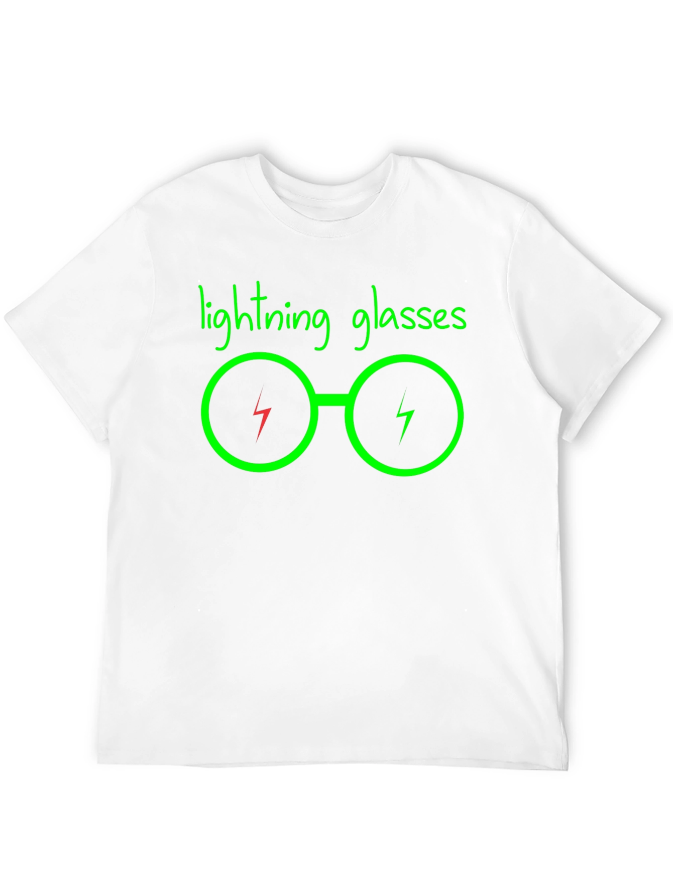 Lightning Glasses Graphic Black T-Shirt