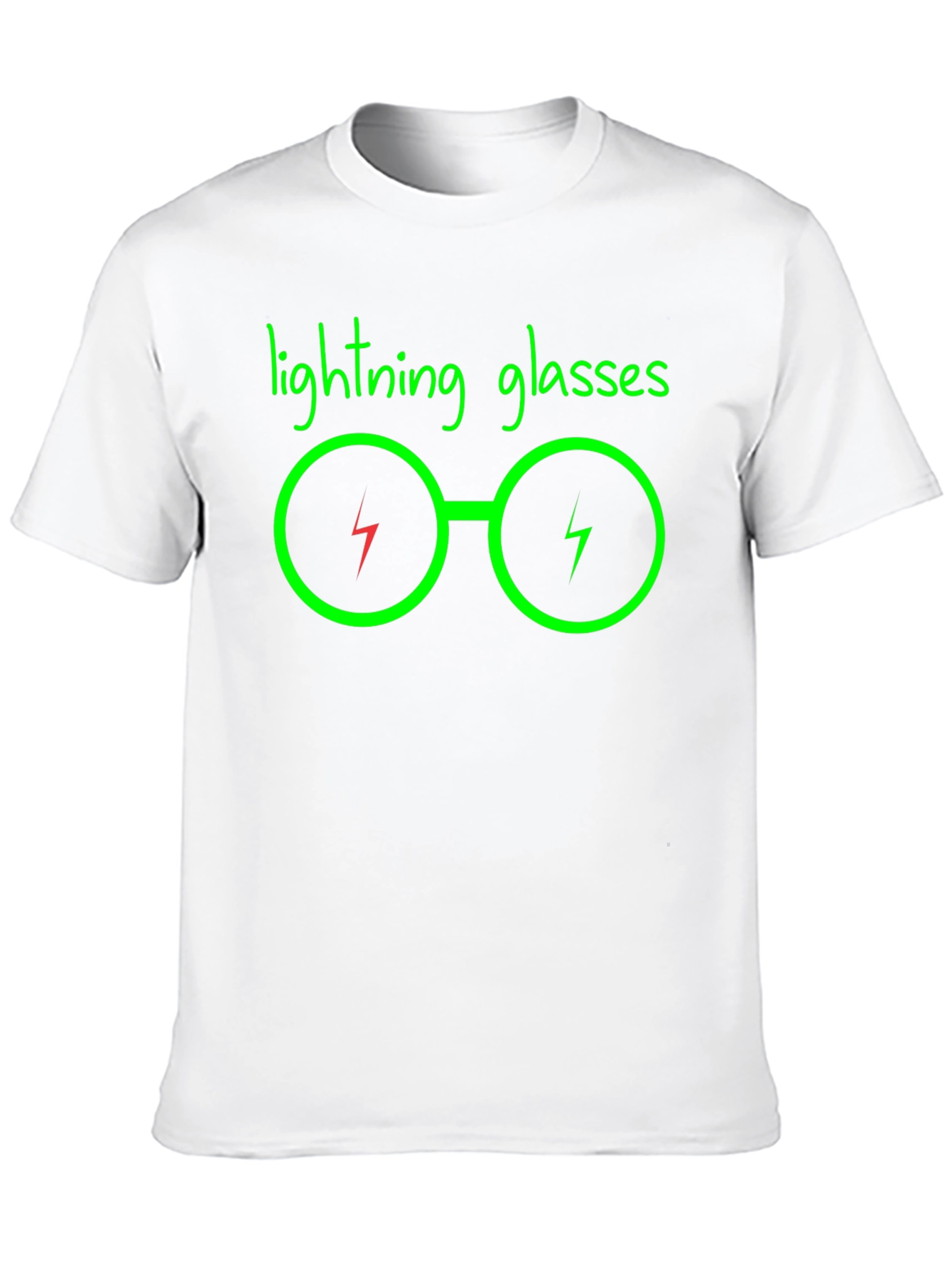 Lightning Glasses Graphic Black T-Shirt