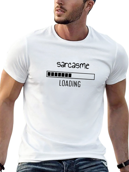 Sarcasm Loading Black T-Shirt - Mens Graphic Tee