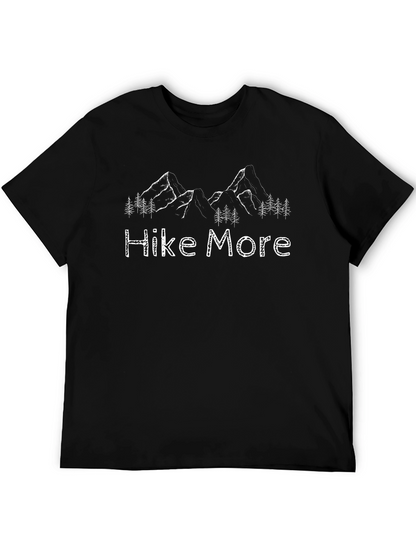 Hike More Black T-Shirt - Mountain Design