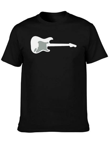 Guitar Graphic Tee - Black Casual Comfort