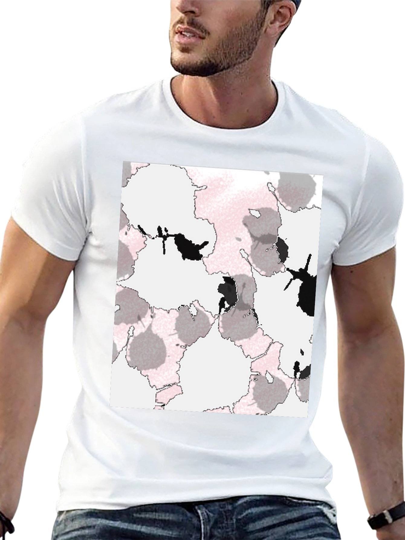 Abstract Print T-Shirt - Modern Casual Wear