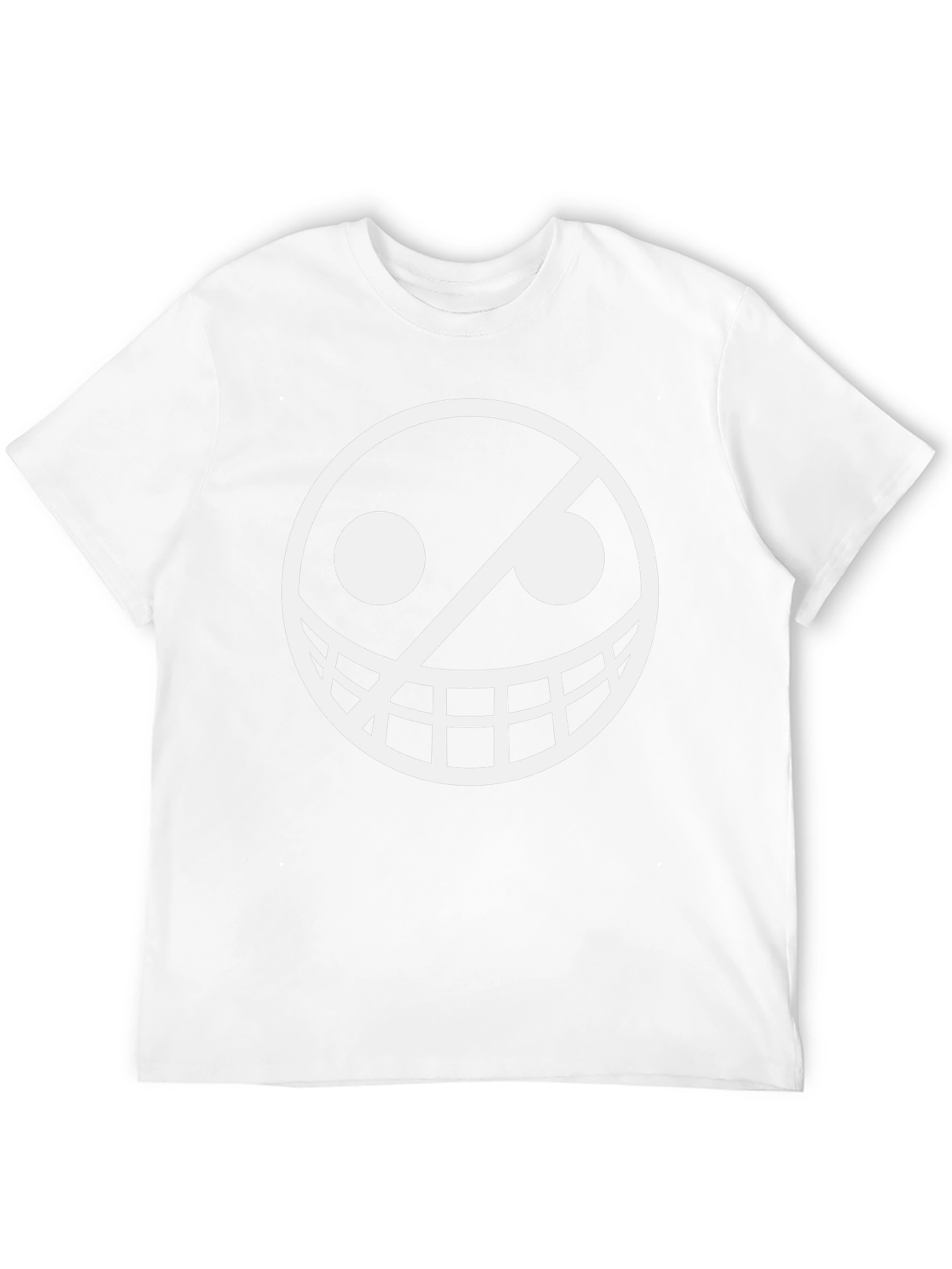 Smiley Face Graphic Tee - Black Crew Neck T-Shirt