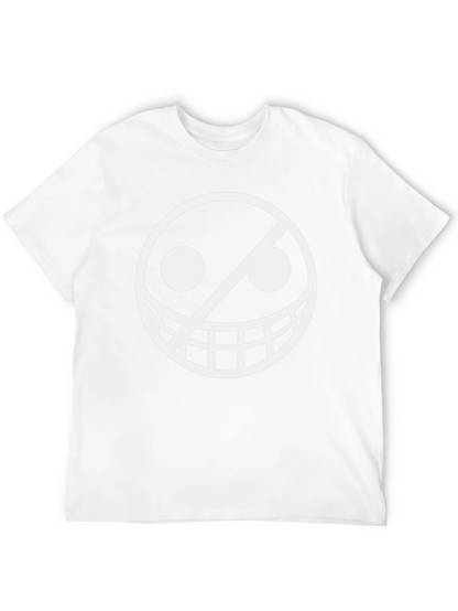 Smiley Face Graphic Tee - Black Crew Neck T-Shirt