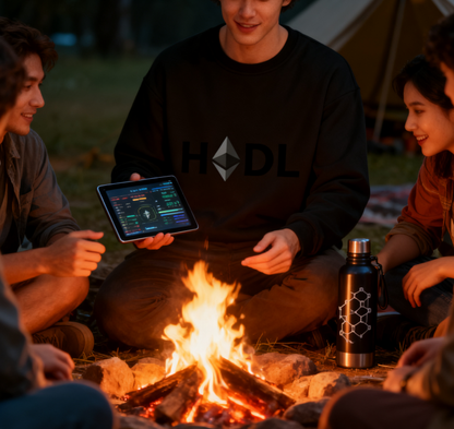 Playful Ethereum "HODL" Crypto Sweatshirt