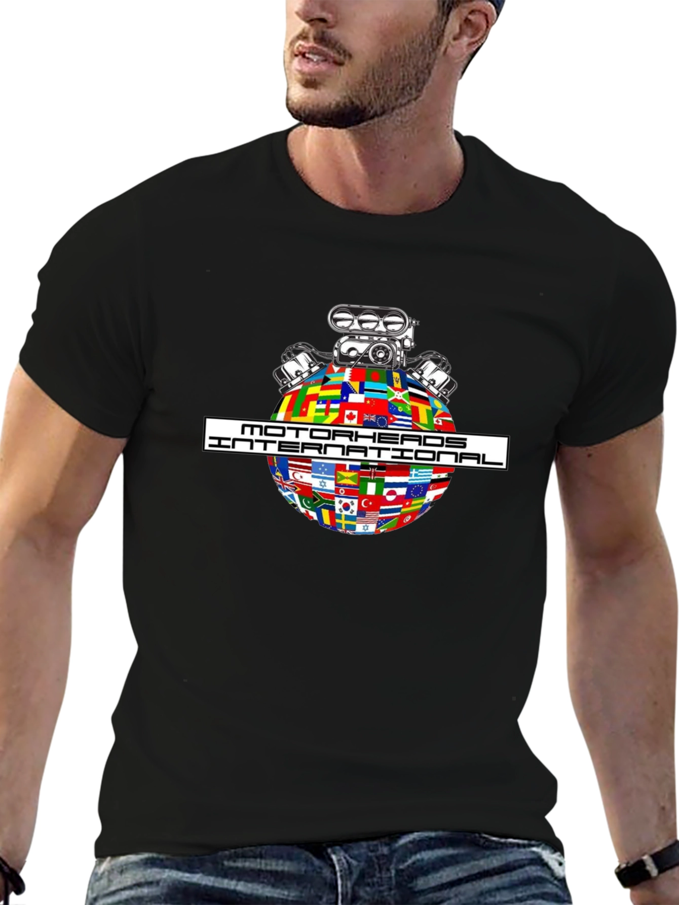 Motorheads International Graphic T-Shirt - Black