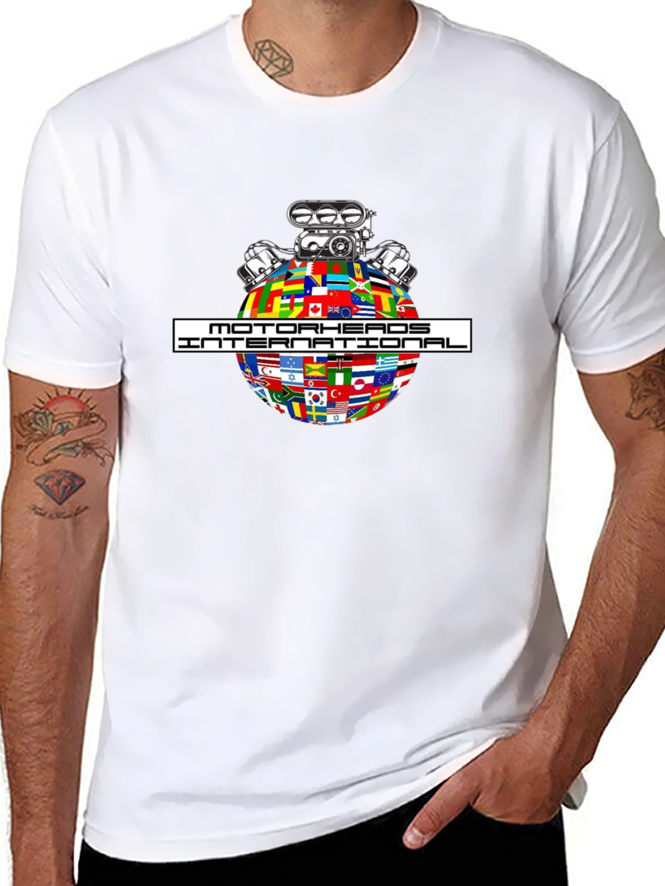Motorheads International Graphic T-Shirt - Black