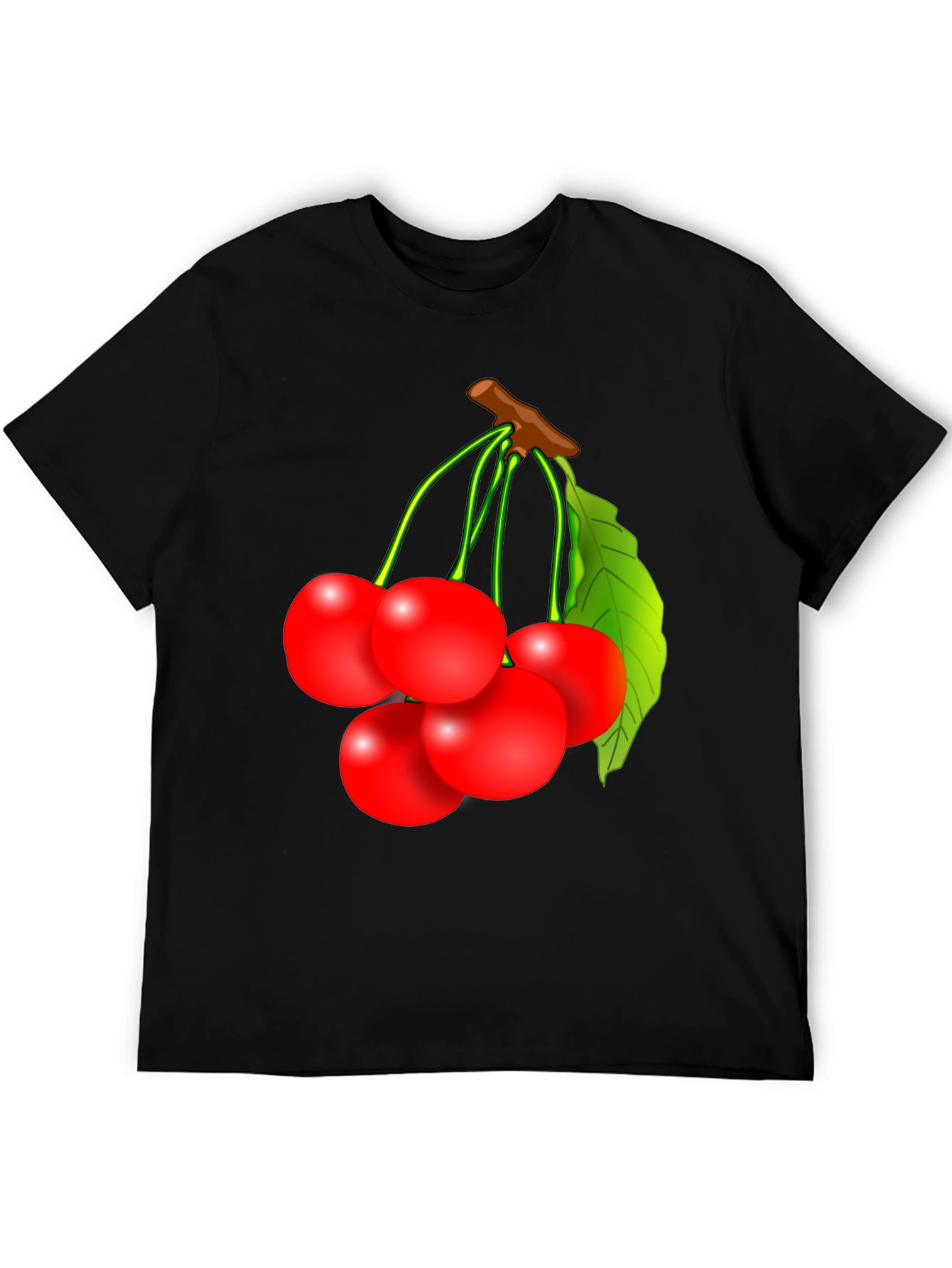 Cherry Graphic Tee - Unisex Black Fruit Shirt