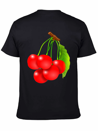 Cherry Graphic Tee - Unisex Black Fruit Shirt