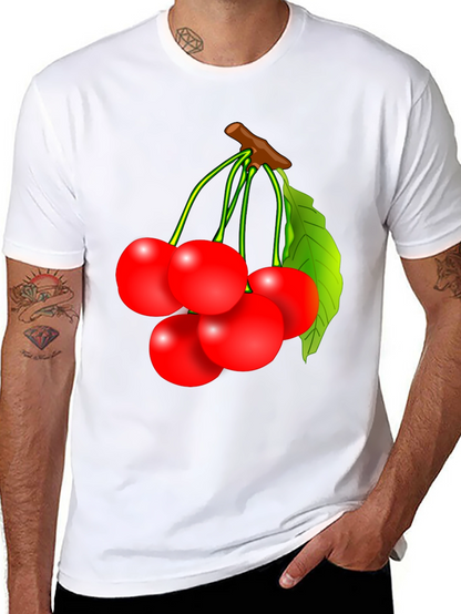 Cherry Graphic Tee - Unisex Black Fruit Shirt