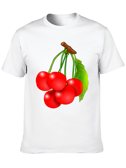 Cherry Graphic Tee - Unisex Black Fruit Shirt