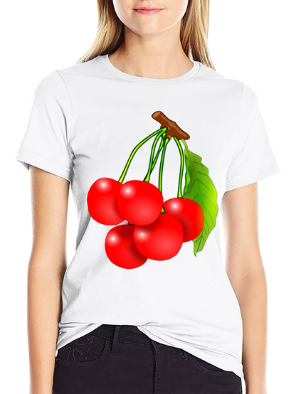 Cherry Graphic Tee - Unisex Black Fruit Shirt
